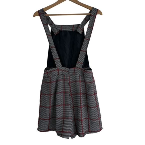 Missguided Black White Houndstooth Plaid Playsuit Romper - Picture 4 of 6